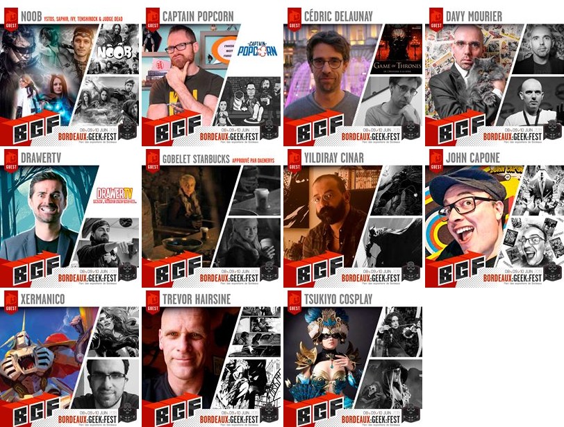 Les invités du Bordeaux Geek Festival