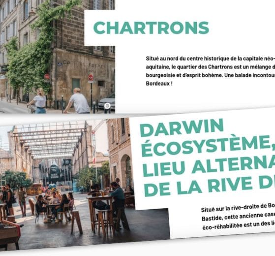Les Chartrons et Darwin dans le site de l'Office de Tourisme de Bordeaux